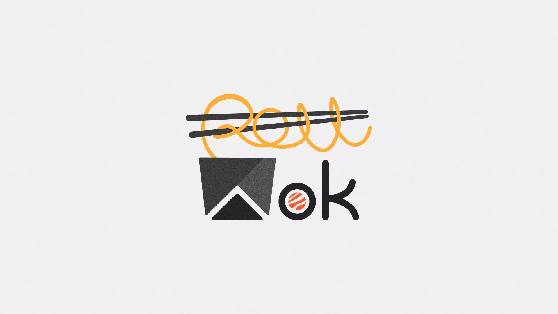 Разработка логотипа суши-бара «Roll Wok Club» в Вольске